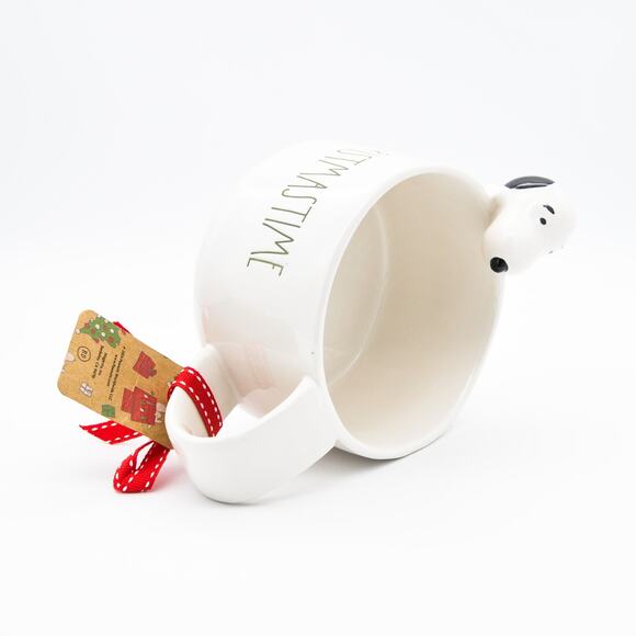 Rae Dunn x Peanuts Soup Mug, Snoopy Figurine CHRISTMASTIME Soup Bowl Gift - Picture 9 of 13